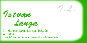 istvan langa business card